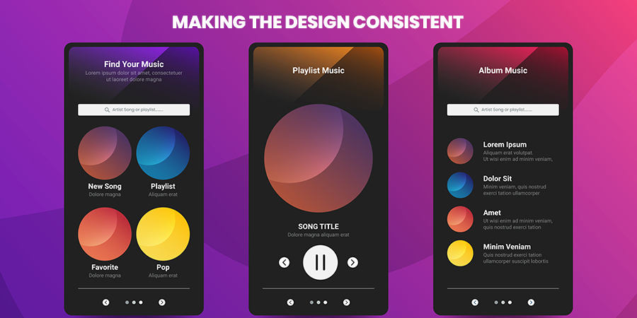 Making The design consistent
